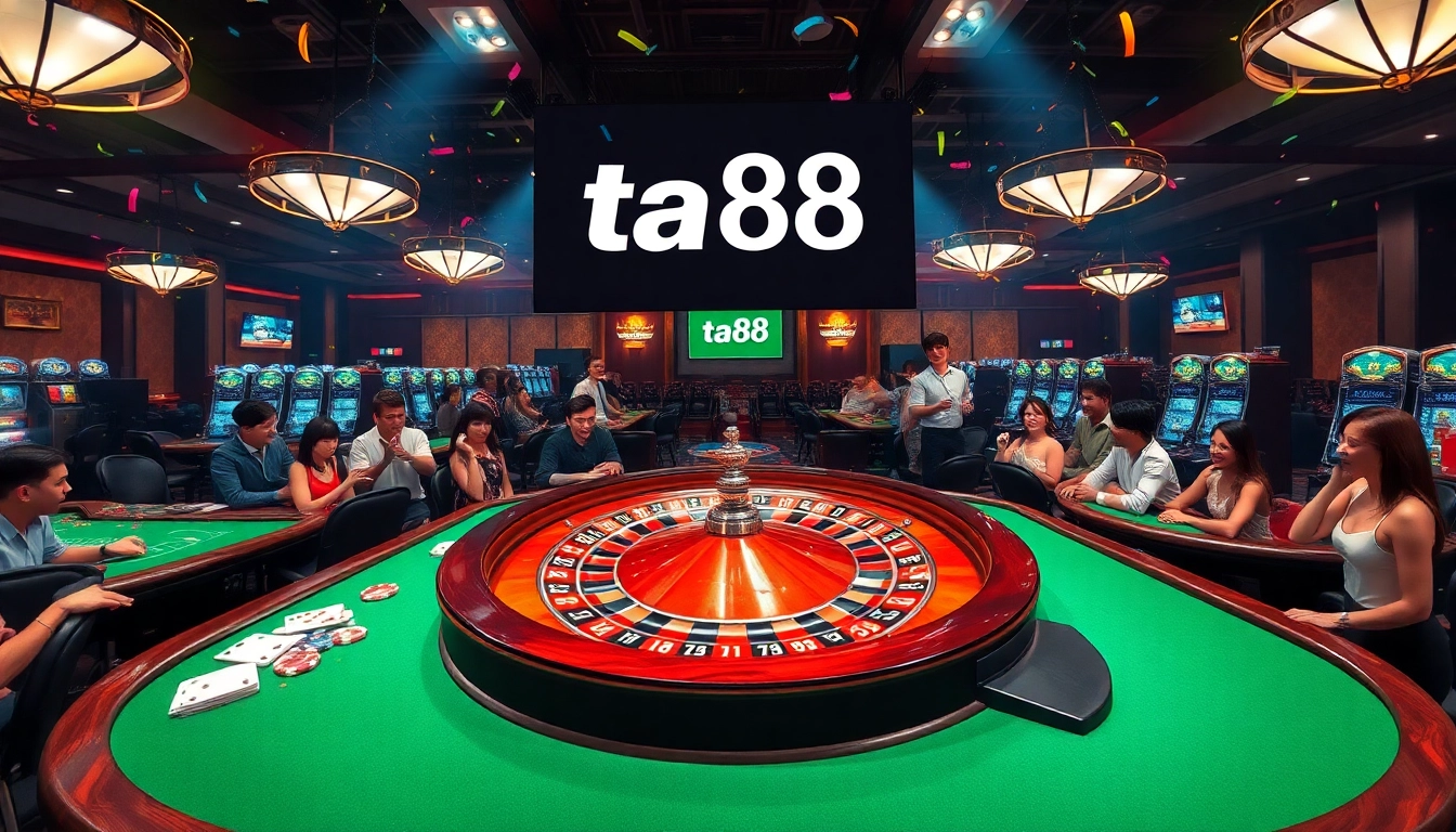 Immerse in TA88's exhilarating casino scene, featuring roulette, cards, and lively celebrations of wins.